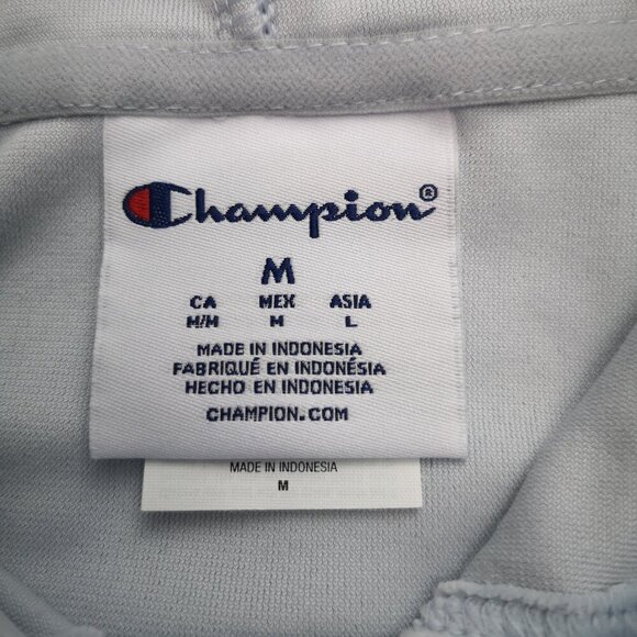 Champion Ladies Size Medium Light Blue Straight Fit Crop Hoodie - Picture 3 of 12